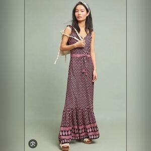 RAGA ANTHROPOLOGIE  womens Sun dress Boho  Maxi Dress NWOT SZ L